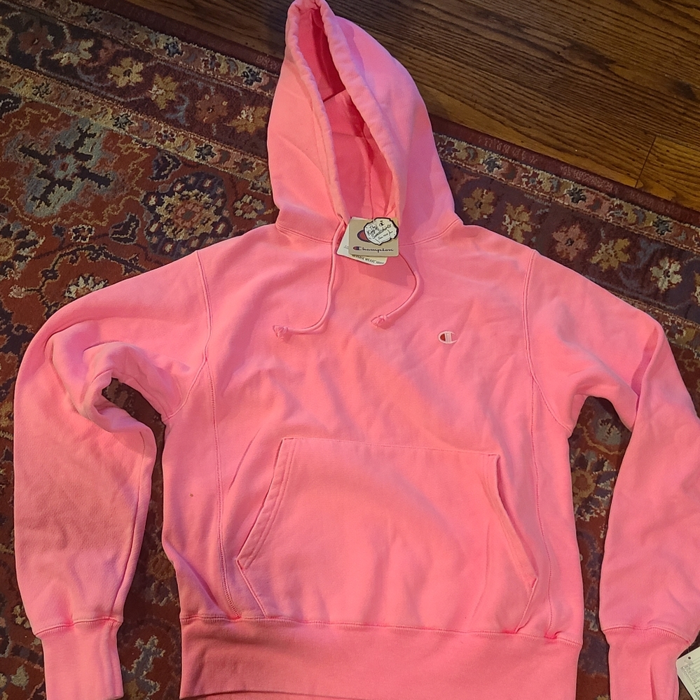 NWT Neon pink Champion hoodie